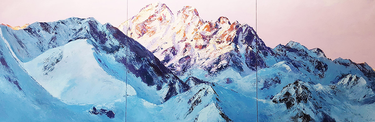 Schorn Tiroler Alpen 100cm x 300 cm Öl/Leinwand 2015716